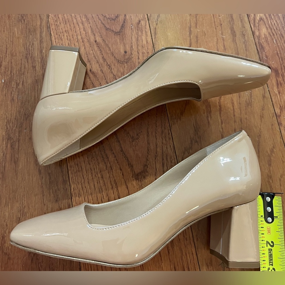 Inez Frida Tan Patent Block Heel Pumps NWOT NWOB - Picture 13 of 15